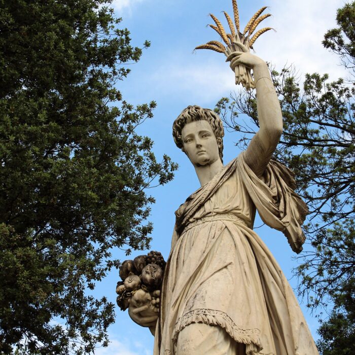 Statue by Pietro Tacca: Joanna of Austria as the Abundance